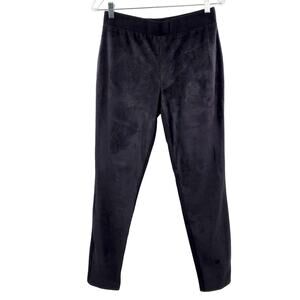 Two by Vince Camuto Black Ponte Faux Suede Front Legging Pants Women's Size SM
